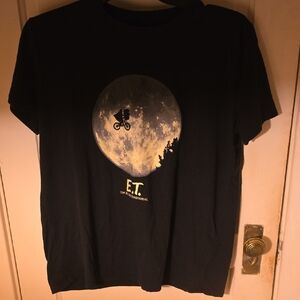 Maurices Black E.T. Graphic Tee with Yellow Moon